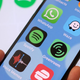 This illustration photo shows the logo of Spotify’s Greenroom lives audio app on a smartphone in Los Angeles on June 16, 2021. - Spotify on Wednesday launched a live audio app called Greenroom, the Swedish online music streaming giant’s answer to the popular platform Clubhouse. Greenroom allows users to join live discussions or host their own. Spotify launched Greenroom after acquiring Betty Labs, the company behind the popular sports-focused audio platform Locker Room.